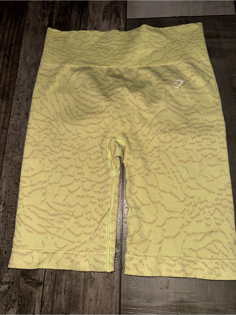 Gymshark Women’s Yellow Seamless Patterned Bike Shorts